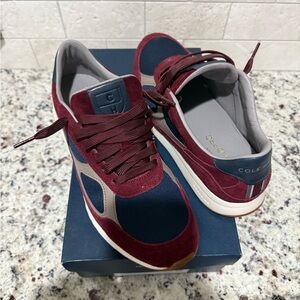 Cole Haan Men's Maroon and Navy Sneakers